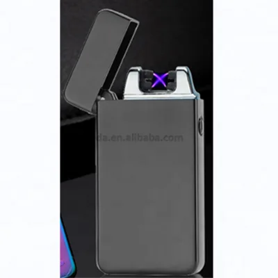 Wholesale Classic Fashionable Electric Beam Colorful Double Arc Lighter Led Usb Lighter