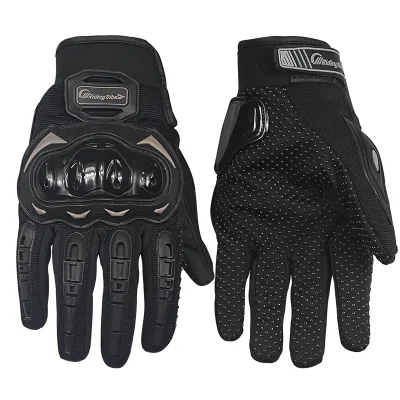 Top Ten Half Finger Mesh Breathable Winter Unisex Pull-On Motorcycle Riding Gloves with Hand Grips & Non-Slip