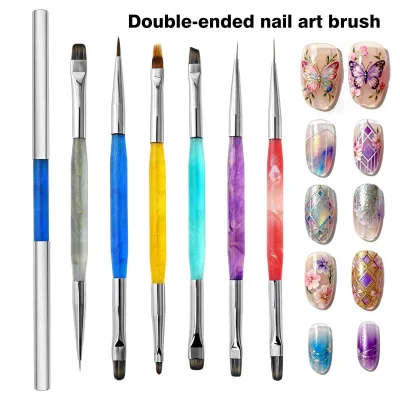 Dual Ended Nail Art Pen Brushes for Color Mixing Dabbing  Stippling Pointillism Manicure Supply Custom Logo & Packaging