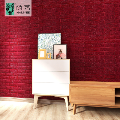 Adhesive Wall 3d Wall Covering Wallpaper for Living Room Foam Paper for Wall