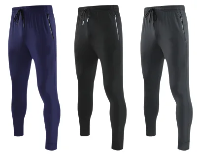 Men's Athletic Pants With Drawstring and Pockets in Solid Color, Lightweight and Comfortable for Summer Sports and Fitness