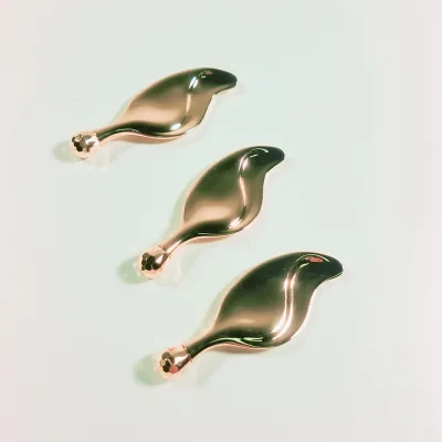 Huiying New Arrivals Eye Massage Stick to Relax Anti-aging Single-head Ball Massage Zinc Alloy Guasha Tool Leaf Facial Roller