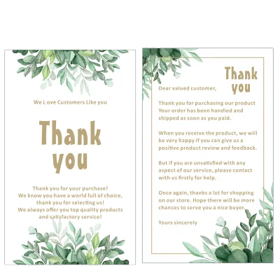 Factory Direct Supply Art Greeting Card Custom Top Quality Paper Postcards Business Cards Thank You Card