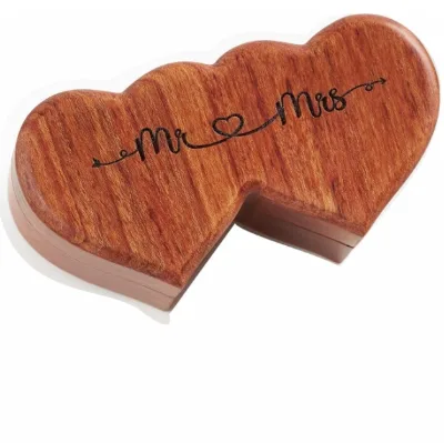 Country Ring Box Handmade Heart-shaped Ring Box Wedding Ring Suitable for Wedding Ceremonies