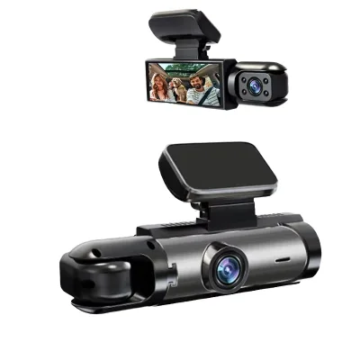 3.16 Inch Car Dvr 1080p Night Vision 3 Channel Front and Rear View Car Camera for Car Assecories Vehicle Accessories Wide Angle