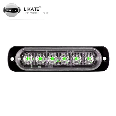 LKT Hot Sale 6led Car Truck Lights Rectangular Waterproof Ip67 Emergency Beacon Warning Hazard Flashing Strobe Lights