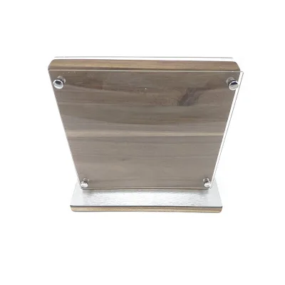 Double Side Wood Bamboo Magnetic Knife Holder Knife Stand Cutlery Display Rack and Organizer with Acrylic Shield for Sale