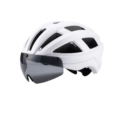 Pink Road Bike Helmet with Visor Women's Cycling Safety Helmet with Ventilated Design