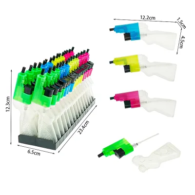 Bulk Wholesale Plastic Mini Rifle Shaped Water Gun with Display Stand Set Mini Squirt Pistol Toy for Children Outdoor Game