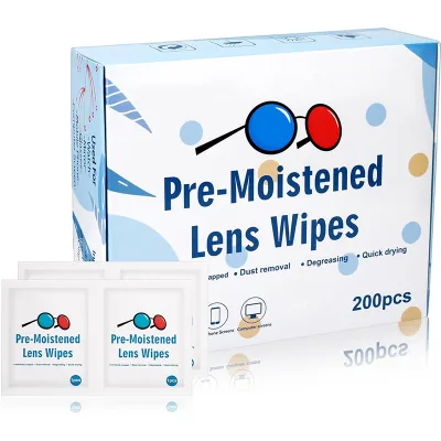 Personalised Lenses Cleaner Wipes Pre Moistened Spectacle Lens Glasses Cleaning Wet Wipes