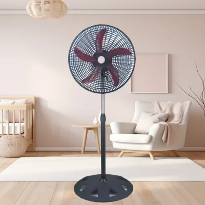 Customization 5 OX Style Blades 18 Inch Floor Standing Fan 90 Degree Oscillation Stand Fan