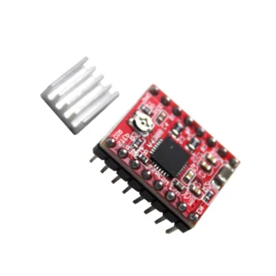 A4988 Driver Module Stepper Motor Driver with Heatsink for 3D Printer Red 3D Printer Module