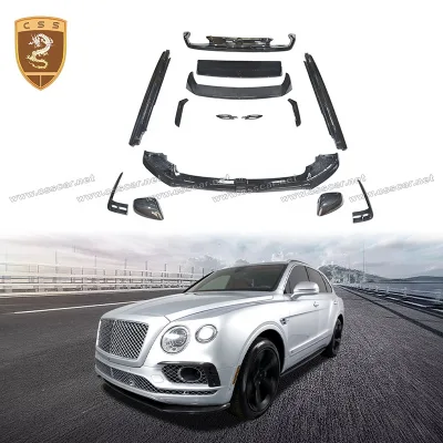 Dry Carbon Fiber Car Front Lip Rear Diffuser Small Body Kit for Bentley Bentayga W12 Limited Edition Car Exterior Bodykit