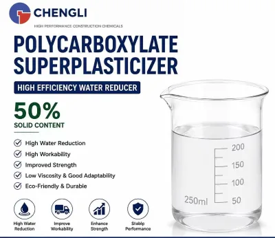 High Quality Chengli Industrial Grade Polycarboxylate Superplasticizer Liquid 50% PCE CL-PCE-50 for Concrete Admixture