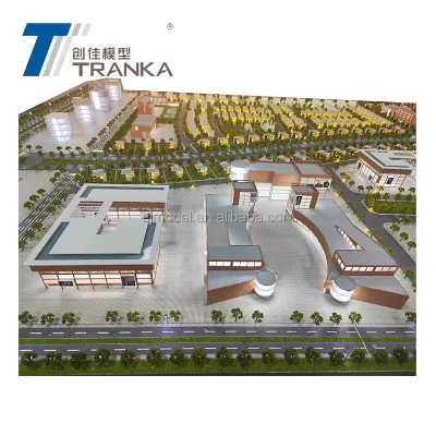 City Community 3D Architecture Model in Scale Design