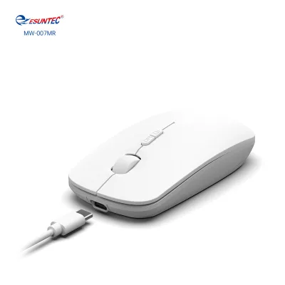 Esuntec MW-007MR 5D Rechargeable Ergonomic Vertical Wireless Mouse with 2.4G & for for Computer Both Hands Private Mold