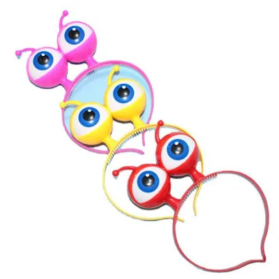 Hot Selling Creative Glowing LED Alien Eyes Headband Light up Headband for Halloween Party