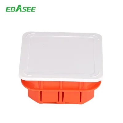 EBASEE or Customized Orange Wall Mounted Electrical Cable Boxes Flush-mounted Plastic Junction Box