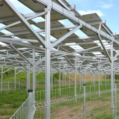 Solar Ground Mount Pole Adjustable System Support Single Pole Structure Base Plates Mounting Brackets