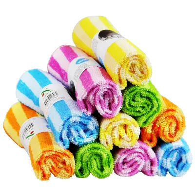 Microfiber Cloth Towel Set for Household Kitchen Cleaning Wine Glasses Stemware Dishes and Stainless