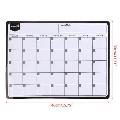 A3 Monthly Planner Magnetic Whiteboard Fridge Magnets Drawing Message Board Memo