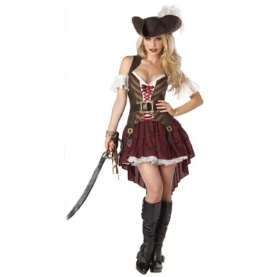 Halloween Costume Masquerade Cos Captain Jack Adult Female Pirates of the Caribbean Show