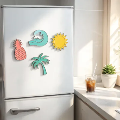 Custom Aluminum Fridge Magnets UV Printed Die Cast Soft Enamel Small Batch Personalized Souvenir Gift