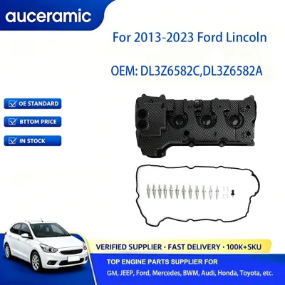 Aluminum Engine Valve Cover with Gasket Left & Right Set Fit for 2013-2023 Ford Lincoln 3.5L V6 OE DL3Z6582C DL3Z6582A