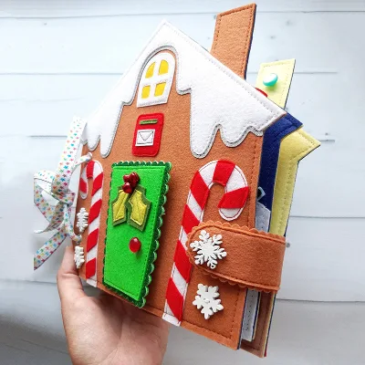 Montessori Early Childhood Education Puzzle Cannot Tear Apart Christmas Three-dimensional Cloth Book