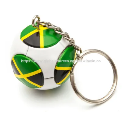 Factory custom PU leather football keychain