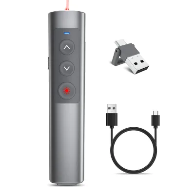 A Mazon Hot Rf 2.4GHz 2 in 1 USB Type C Rechargeable Long Range Remote Wireless Clicker Powerpoint Presentations for Laptop Mac