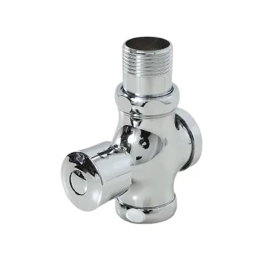 China Manufacturer's Factory Price Brass Chrome Plated Button Type Water-Saving Time Delay Flush Valve Bathroom Kitchen Toilets