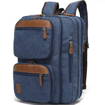 Large Custom Shape Canvas Backpack for Men Fashionable Retro Style with Computer Bag for Travel Daily Use