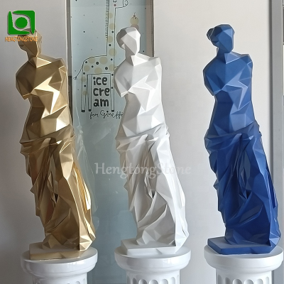 Decorative Fiberglass Abstract Geometry Venus Statue Resin Figure Sculpture