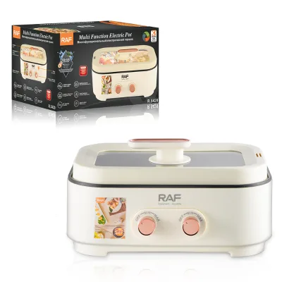 RAF Multi Function Electric Hot Pot Olla Eléctrica Multifuncion 6L Double Flavor Hot Pot 2000W for Family Dining