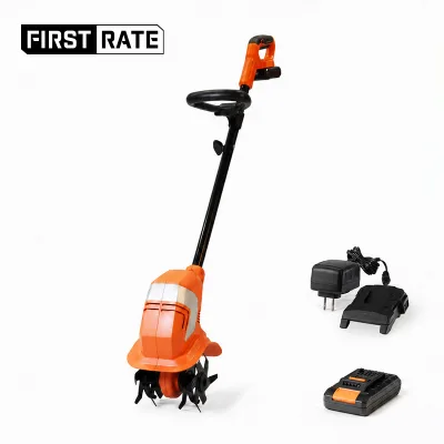 OEM Supported 18V Cordless Mini Tiller Cultivator Battery Powered Garden Tool 4 Tines High Quality Hand Tiller Cultivator