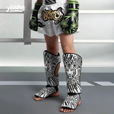 Top Grade PU Leather Shin Guards Lightweight Kicking Shin Pads for Children MMA Muay Thai Training Leg Warmers New Boxing Ankle