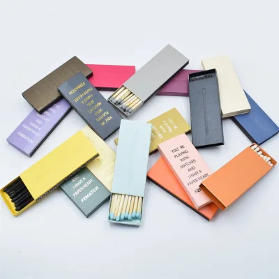 Good Quality Match Box Custom logo Art Paper matchbox With Wooden Safety Matches Box