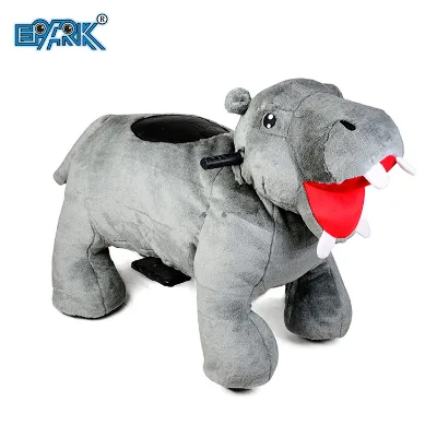 2022 New Kids Plush Stuffed Electric Battery Operated Ride Animals on Wheels