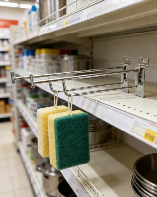 Grocery Store Display Size Customizable Hard Wearing Surface FOS Point of Sale Steel Hooks Immediate Delivery ServiceAvailable