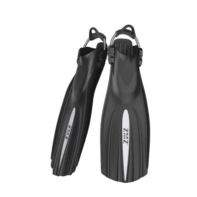 Professional Long Silicone Scuba & Snorkeling Swimming Fins Deep Diving & Freestyle Training Equipment Duck Fin Design
