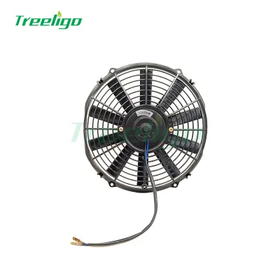 Auto Air Conditioning System Universal Fan 12inch 12v 24v 80w Push Suction Electric Fan