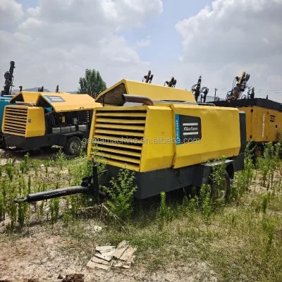 Atlas Copco Mobile Diesel Screw Air Compressor High Air Flow Portable Compressor for Blasting & Drilling