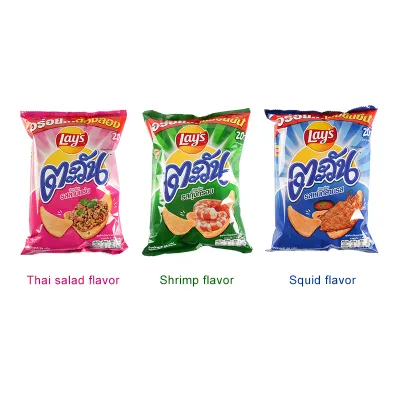 Wholesale PopularLeshi Potato Chips Snack Potato Chips Thailand Lays Potato Chips 56g