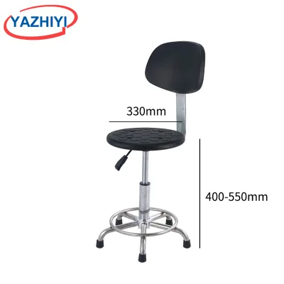 YAZHIYI CE Stainless Steel Gas Lift Exam Stool Anti-Static Rubber Seat Pneumatic Nurse Testing Salon Stool Rust Resistant