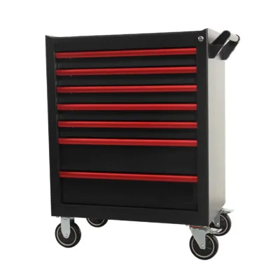 Customizable High Quality Seven-Layer Drawer Tool Cart Iron Material with Rubber Roller OEM Support