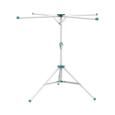 Foldable Metal Four-Corner Clothes Expansion Rod for Indoor Outdoor Dryin Balcony Floor Folding Clothes Hanger Bedroom for Bag