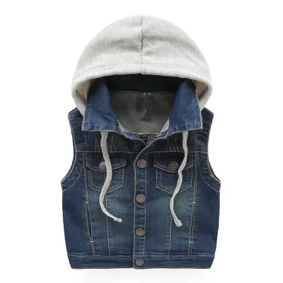 2015 Latest Frock Designs Children Clothes Korea Style Kids Jeans Vest