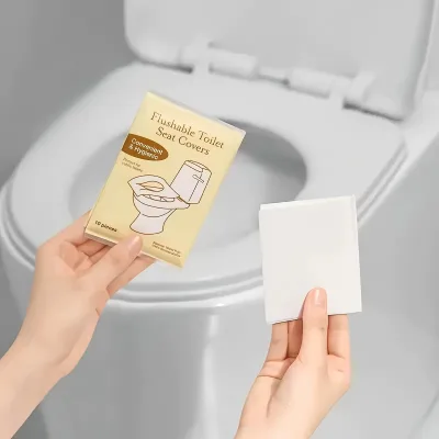 Disposable Toilet Seat Cover Portable Travel Camping Hotel Bathroom Toilet Mat Pads Degradable Soluble Water Toilet Covers Paper