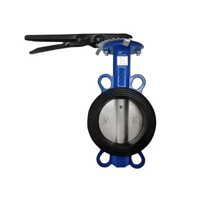 DN150 Ductile Iron Wafer Butterfly Valve with Lever, PN16, for Water System
